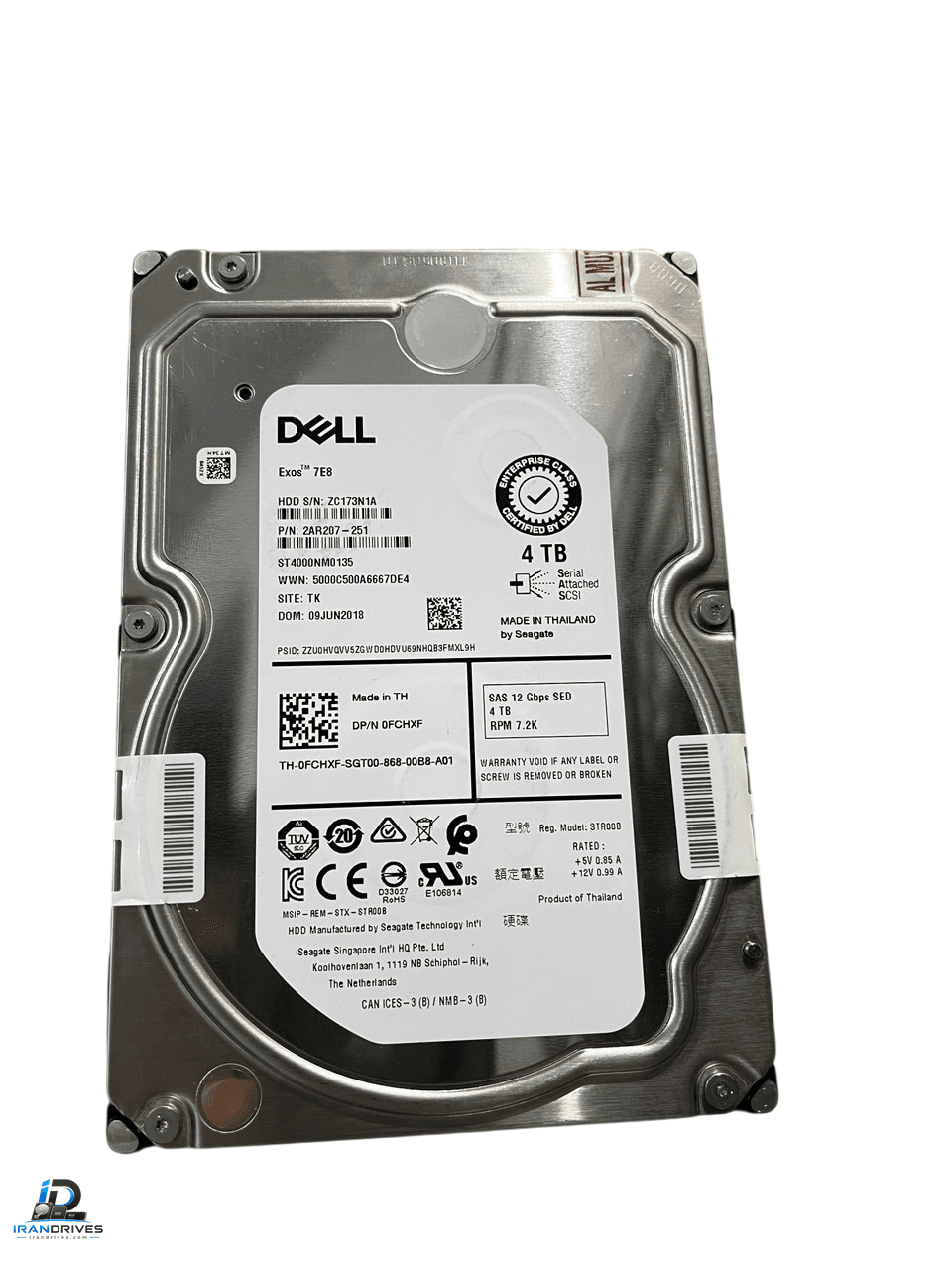 هارد سرور دل ظرفیت 4 ترابایت SAS 12Gb/s 7200 RMP